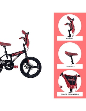 Bicicleta infantil Monk rodada 16 bitten unisex