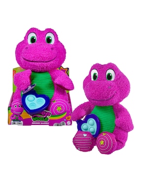 Peluche de Barney dinosaurio Mattel sensorial de 33 cm