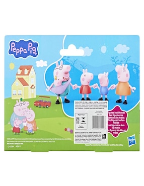 Set de figura de colección articulada Papá cerdito, Mamá cerdita, George, Peppa y la bebé Evie Peppa Pig