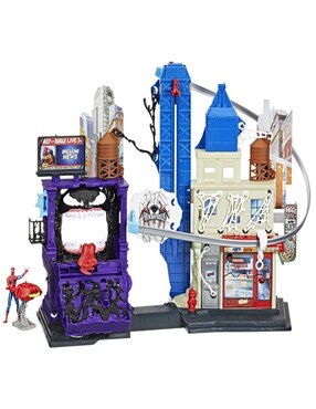 Set figuras acción articulada VenomVersus Ciudad Aráncida! Marvel