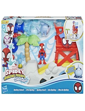 Set figuras de juguete articulada Spidey and His Amazing Friends Isla Spidey especial Hasbro