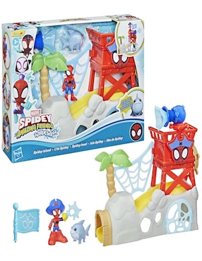 Set figuras de juguete articulada Spidey and His Amazing Friends Isla Spidey especial Hasbro