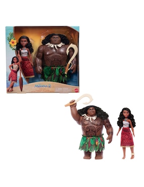 Set muñecas Moana 2 Disney Moana y Maui