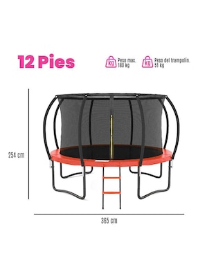 Trampolín Level Kids Pumpkin 12ft