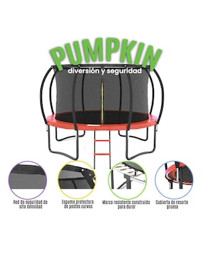 Trampolín Level Kids Pumpkin 12ft