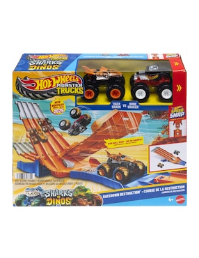 Pista armable Hot Wheels Pista Carrera de Destrucción Monsters Trucks