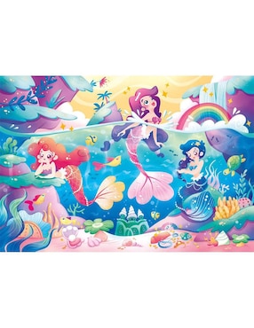 Rompecabezas Sirenas bajo el mar glitter Clementoni 104 piezas