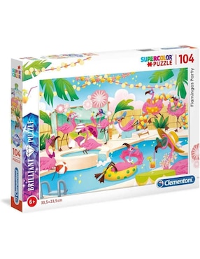 Rompecabezas Flamingos Clementoni 104 piezas