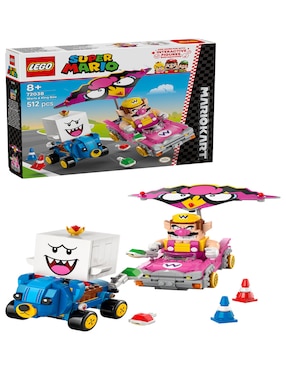 Super Mario Lego Mario kart Wario y Rey Boo 72038