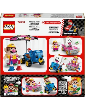 Super Mario Lego Mario kart Wario y Rey Boo 72038