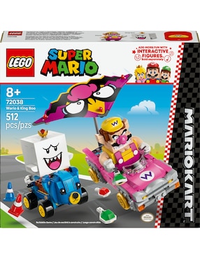 Super Mario Lego Mario kart Wario y Rey Boo 72038