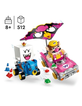 Super Mario Lego Mario kart Wario y Rey Boo 72038
