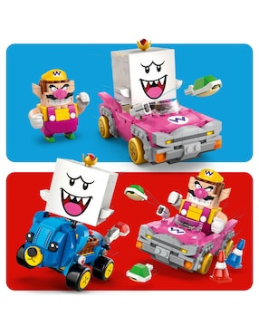 Super Mario Lego Mario kart Wario y Rey Boo 72038