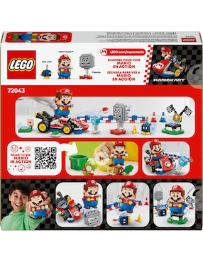 Super Mario Lego Mario Kart  Lego Mario Interactivo y Kart Estándar 72043 Super Mario