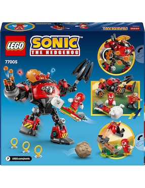 Sonic Lego Knuckles VS Mech Egg Crusher del Dr. Eggman 77005 Sonic