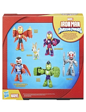 Set figuras de juguete articulada Iron Man y Sus Sorprendentes Amigos Vengadores blindados especial Marvel