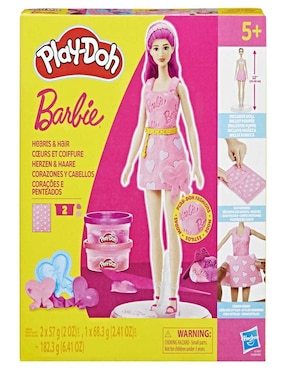 Set muñecas Barbie Play Doh corazones y cabellos