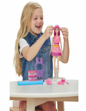Set muñecas Barbie Play Doh corazones y cabellos
