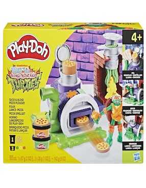 Set figuras acción Tortujas Ninjas Adoloescentes Mutantes Horno Lanza pizzas Play Doh
