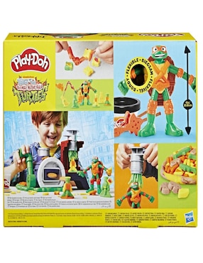 Set figuras acción Tortujas Ninjas Adoloescentes Mutantes Horno Lanza pizzas Play Doh