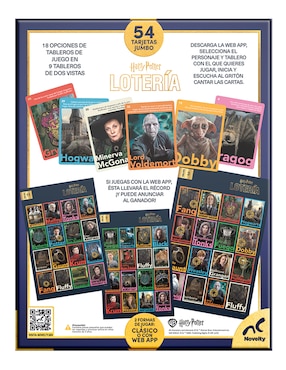 Loteria Harry Potter Novelty juego de mesa