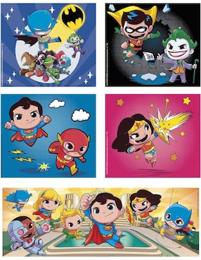 Rompecabezas Superhéroes Dc Comics Puzzles Progresivos 10 en 1 Clementoni 330 piezas