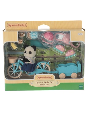 Set de Ciclismo y Patinaje de niña Panda Sylvanian Families
