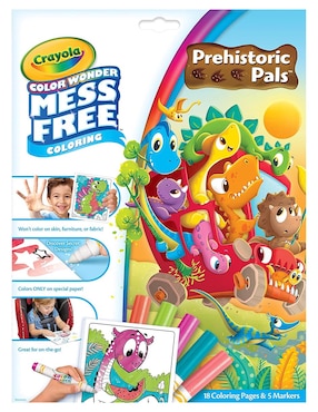 Hojas para colorear prehistóricas  Crayola juego arte y manualidades unisex
