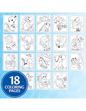 Hojas para colorear prehistóricas Crayola juego arte y manualidades unisex