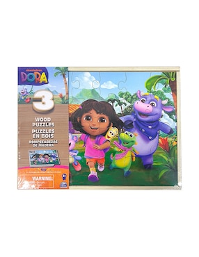 Set de rompecabezas Dora la exploradora Spin Master 3 piezas