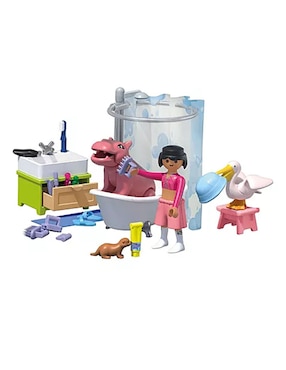 Playmobil Animal & Friends Divertido baño de animales 71950