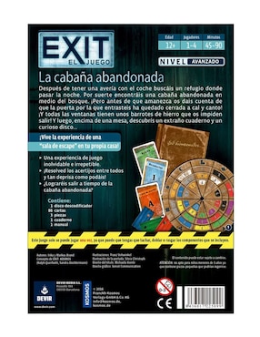 Exit la cabaña abandonada juego de mesa devir