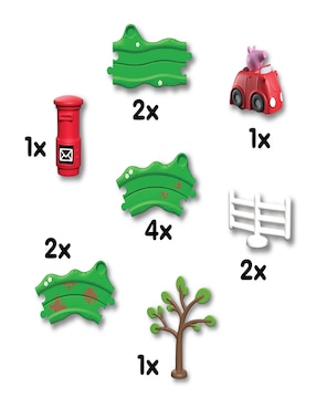 Peppa pig peppa pista del carro rojo Bandai