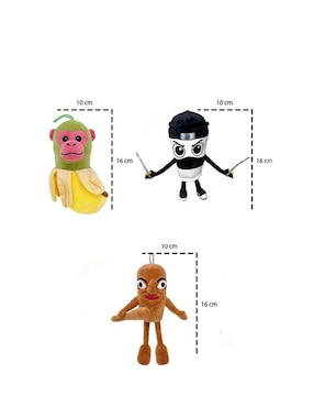 Peluche de animal de 16 cm