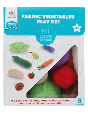 Juego de verduras de tela Toy Town juego de rol para niños