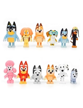 Set figuras acción articulada Bluey Generica
