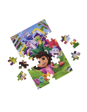 Set rompecabezas Dora la exploradora mochila 3 en 1 Spin Master 4 piezas
