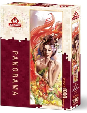 Rompecabezas artistas modernos bailando con peces Panorama Art Puzzle 1000 piezas