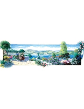 Rompecabezas paisaje terraza jardin Panorama Art Puzzle 1000 piezas