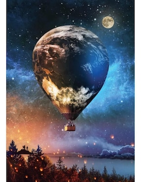Rompecabezas viaje a la luna neon Art Puzzle 1000 piezas