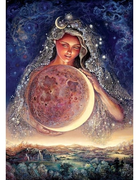 Rompecabezas hadas mágicas Diosa de la luna neon Art Puzzle 1000 piezas