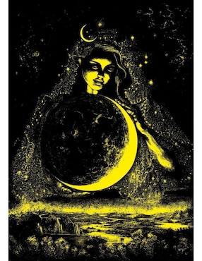 Rompecabezas hadas mágicas Diosa de la luna neon Art Puzzle 1000 piezas