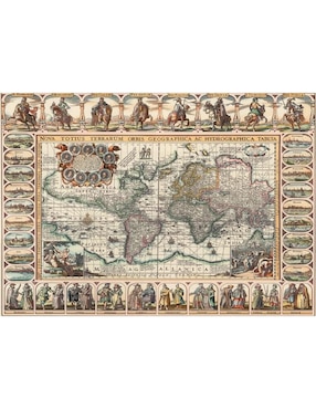 Rompecabezas mapa del mundo antiguo Art Puzzle 1000 piezas