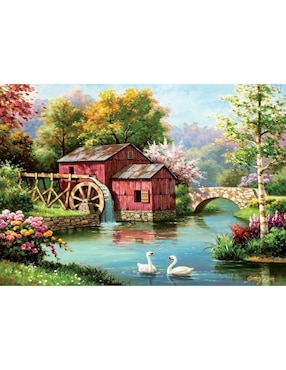 Rompecabezas molinos de viento El Viejo Molino rojo Art Puzzle 1000 piezas