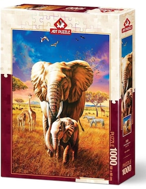 Rompecabezas Madre elefante Art Puzzle 1000 piezas