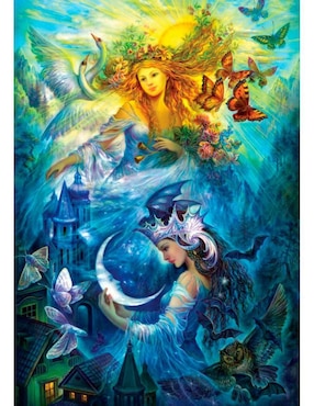 Rompecabezas Hadas Mágicas Princesas del Dia y de La Noche Art Puzzle 1000 piezas