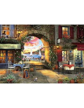 Rompecabezas Café El Restaurante Junto al Mar Art Puzzle 1000 piezas