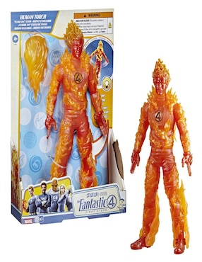 Figura de acción articulada Antorcha Humana fans Marvel con luz y sonido