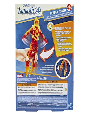 Figura de acción articulada Antorcha Humana fans Marvel con luz y sonido