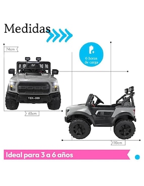 Automóvil montable con control remoto The Baby Shop infantil recargable